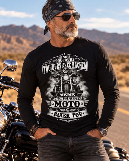 T-Shirt Biker Tov – "Toujours avec Hachem"